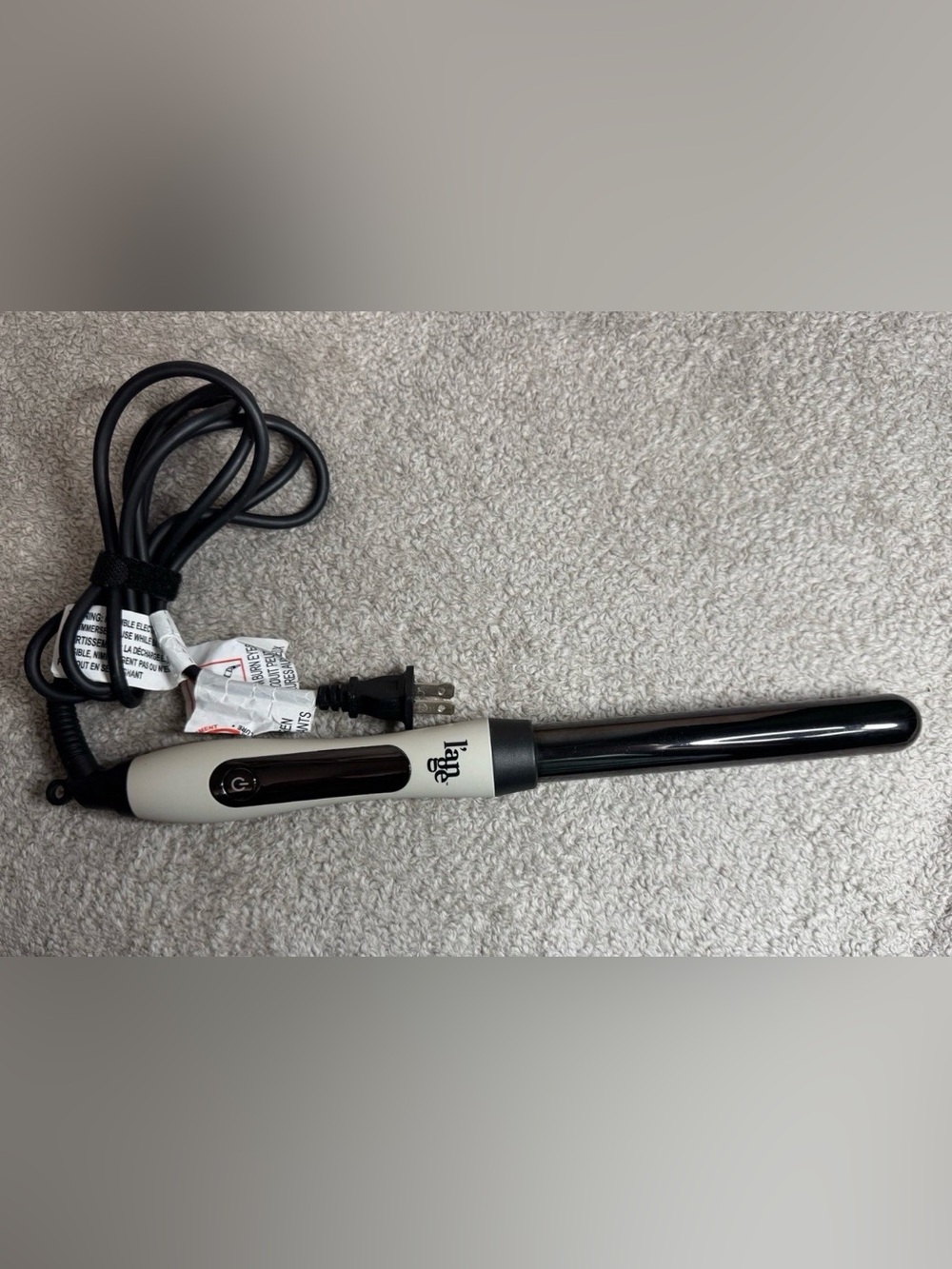 Lange Black and White Ceramic Curling Wand